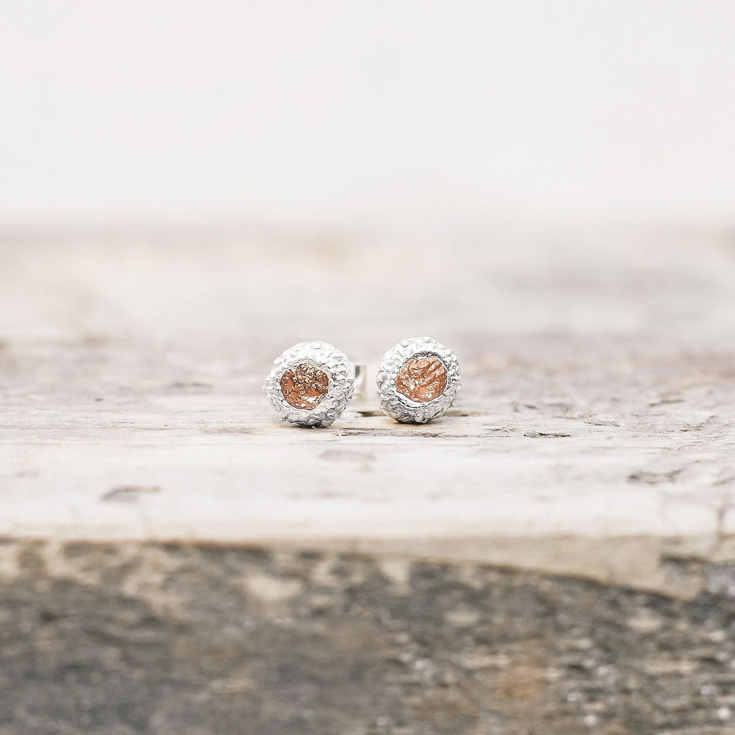 Acorn cup studs (mini) - Bethan Jarvis Fingerprint Jewellery