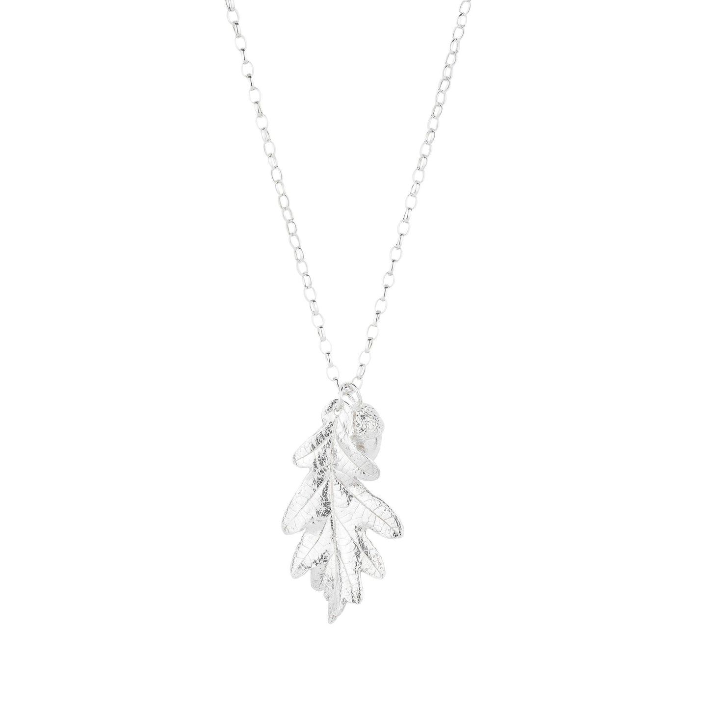 Extra large oak leaf necklace - Bethan Jarvis Fingerprint Jewellery