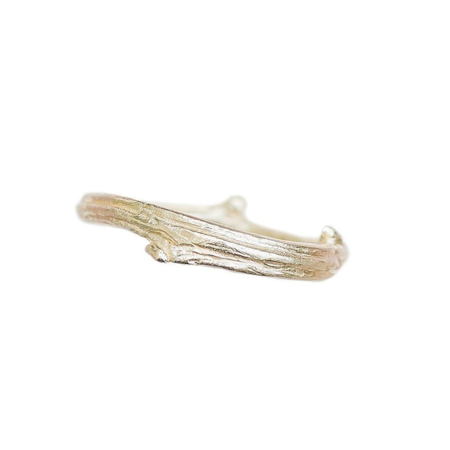Oak twig 9ct gold (wedding band) - Bethan Jarvis Fingerprint Jewellery