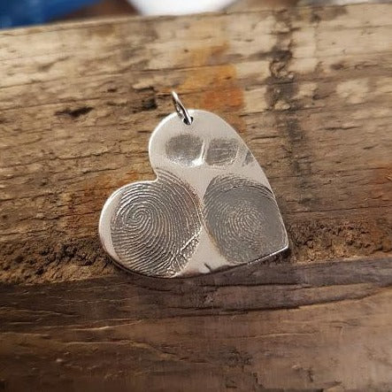 Large Charm - 3 prints - Bethan Jarvis Fingerprint Jewellery
