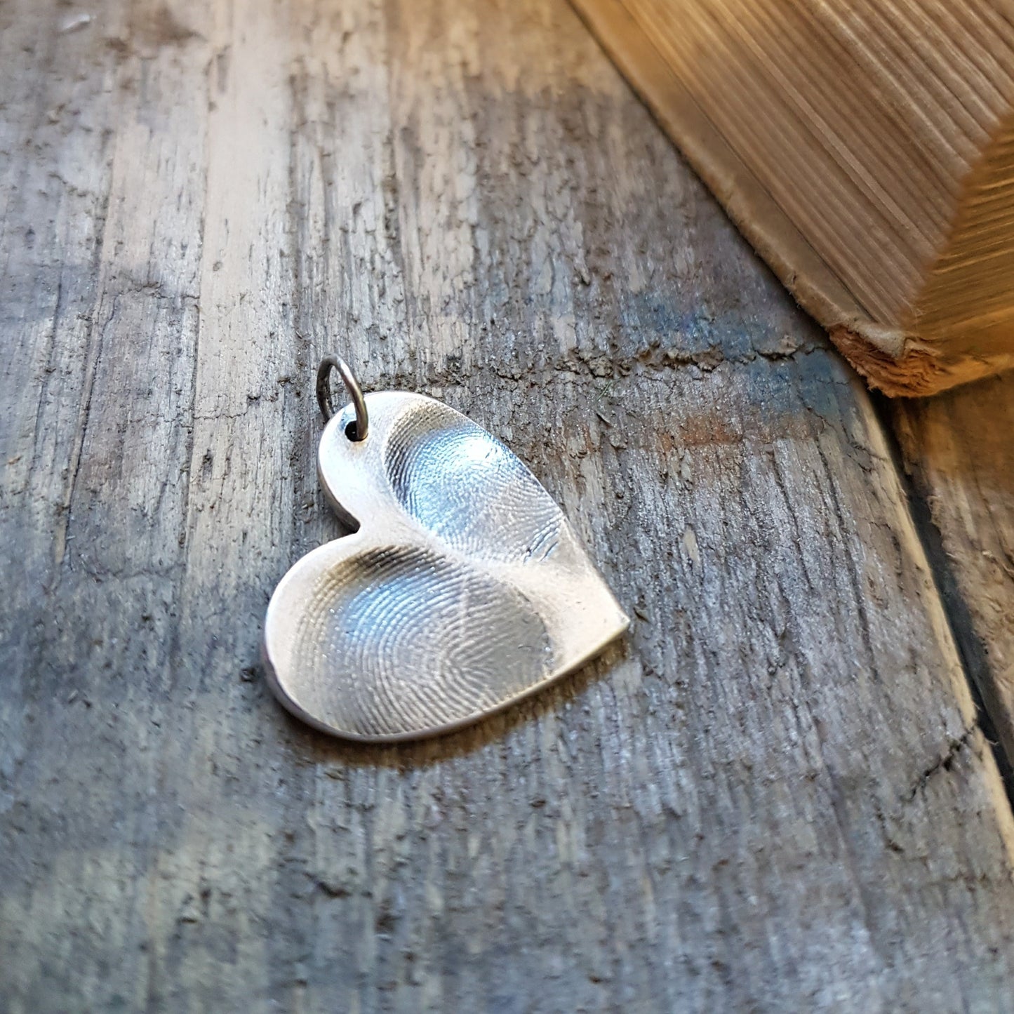 Large Charm With Two Prints - Bethan Jarvis Fingerprint Jewellery