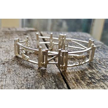 Farmyard Gate Bracelet - 2 animals - Bethan Jarvis Fingerprint Jewellery