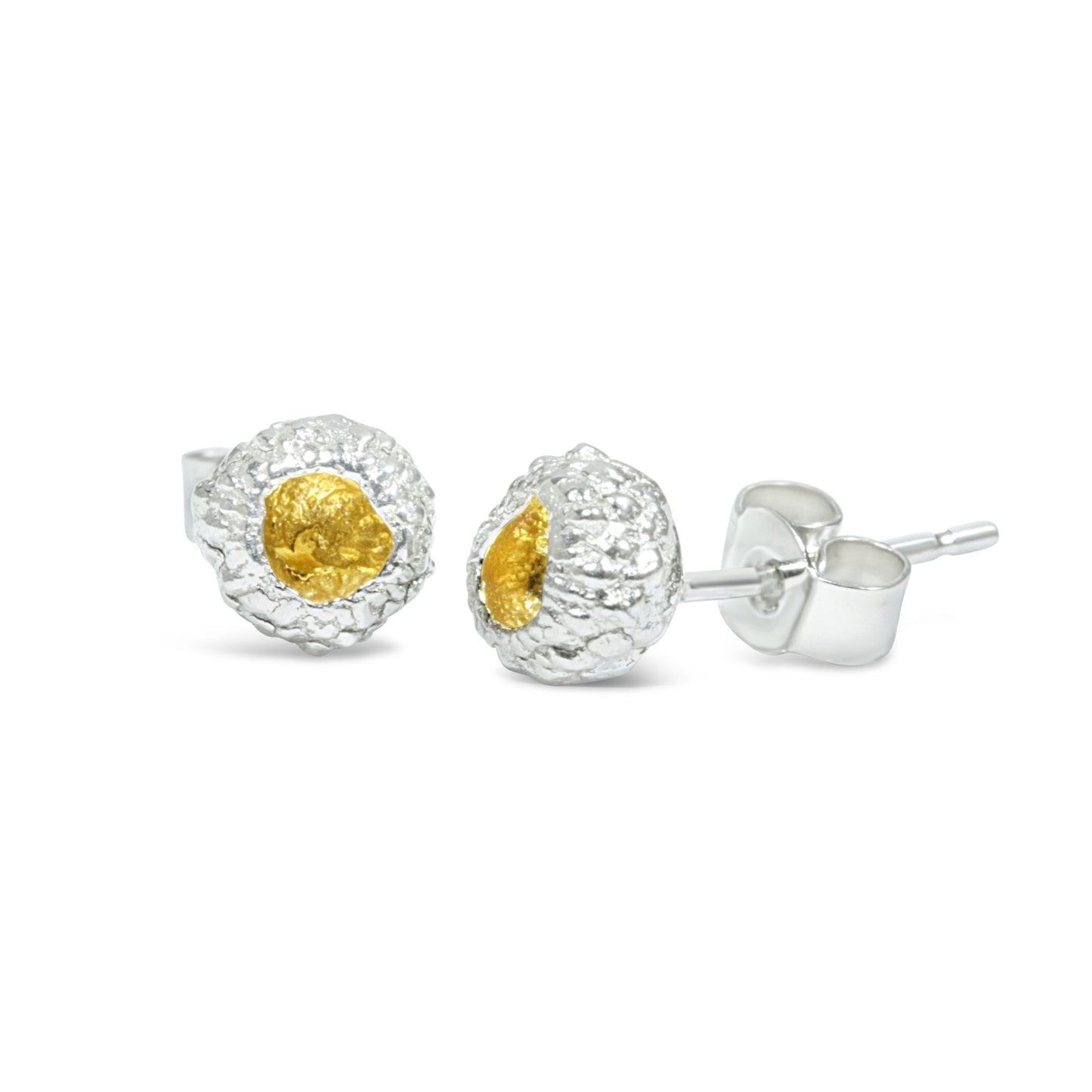 Acorn cup studs (mini) - Bethan Jarvis Fingerprint Jewellery