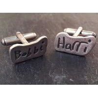 Cufflinks - 2 images - Bethan Jarvis Fingerprint Jewellery