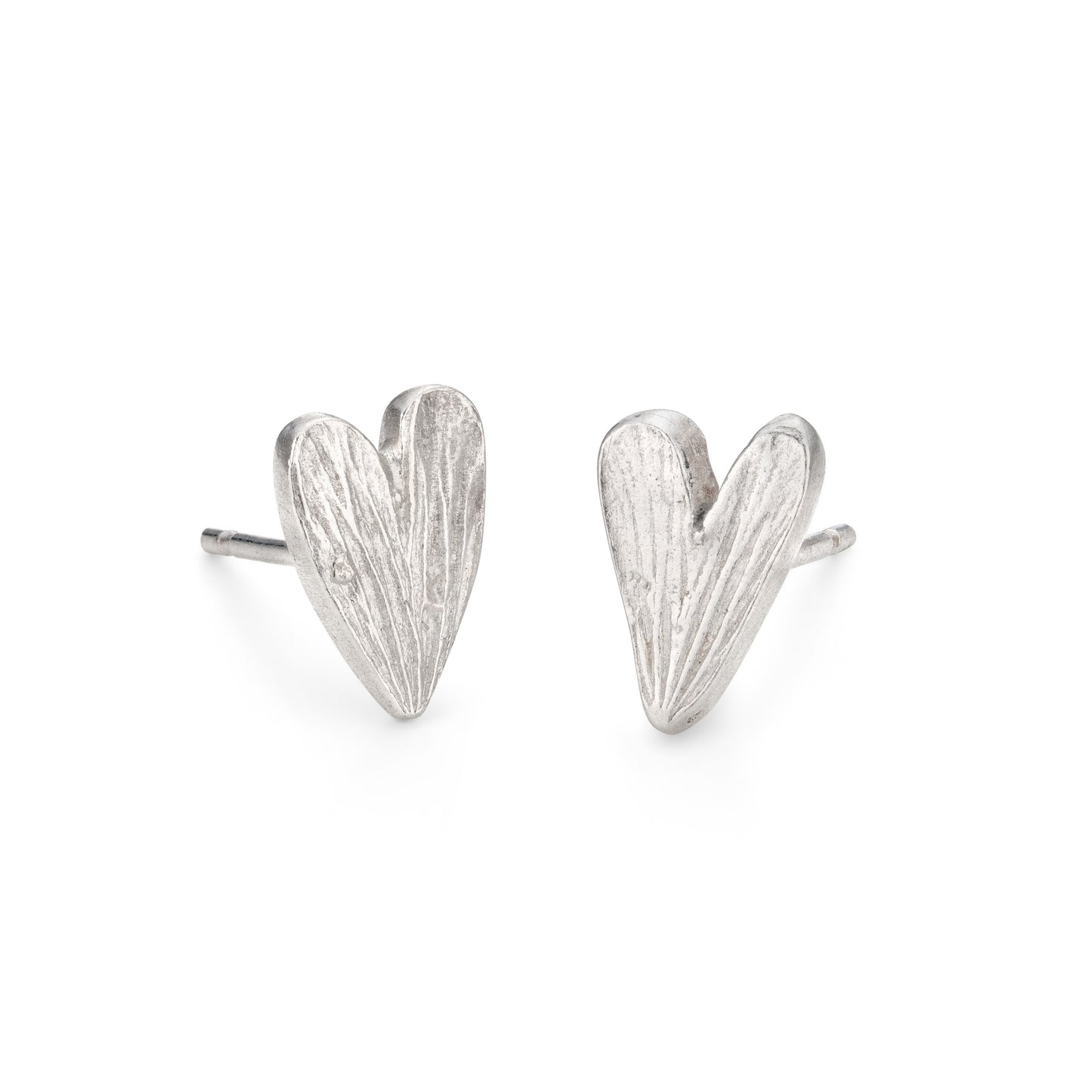 Flower petal heart studs