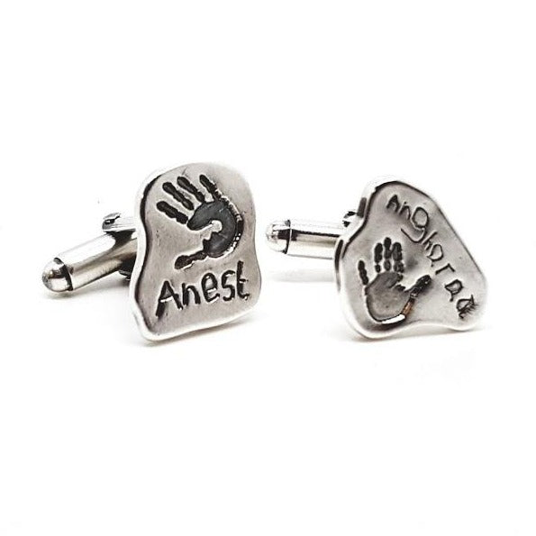 Cufflinks - 2 images - Bethan Jarvis Fingerprint Jewellery