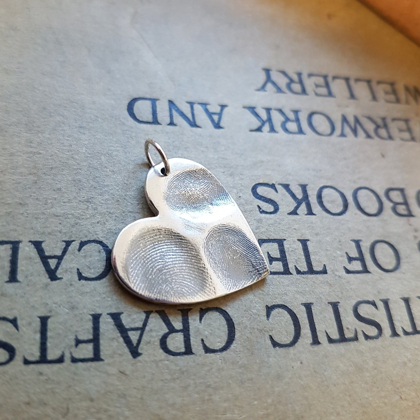 Large Charm - 3 prints - Bethan Jarvis Fingerprint Jewellery