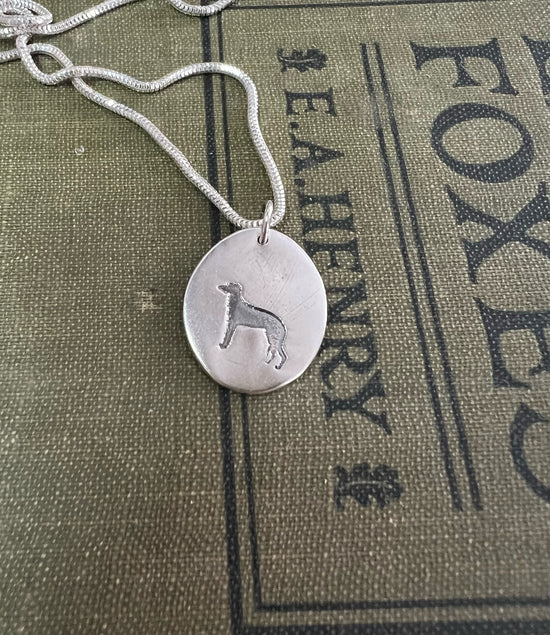 Dog Silhouette necklace - personalised