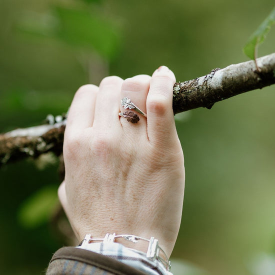 Double Oak Leaf ring