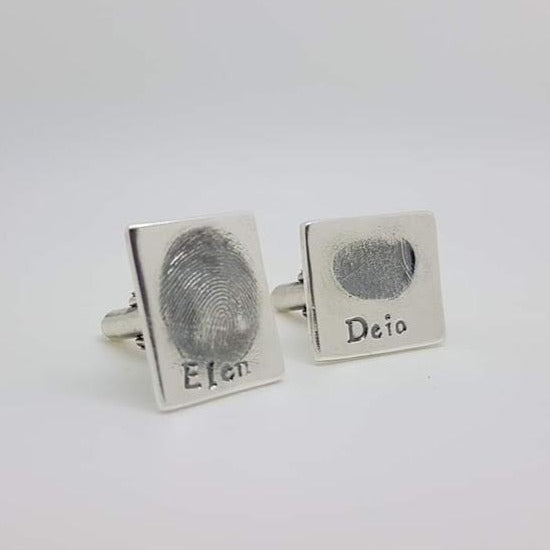 Cufflinks - 2 images - Bethan Jarvis Fingerprint Jewellery