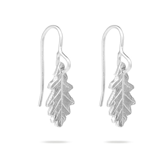 Oak leaf drop earrings