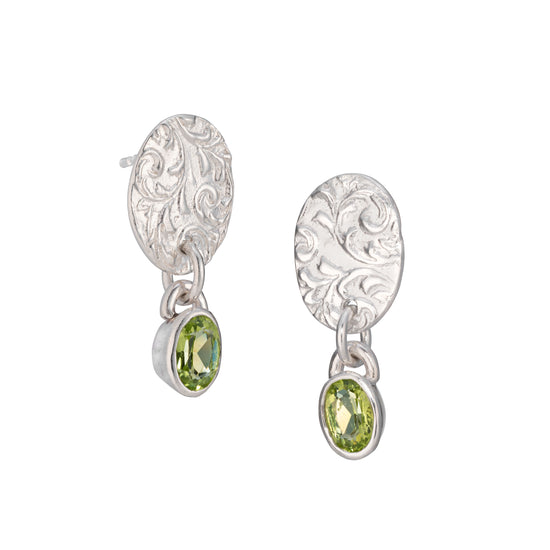 Load image into Gallery viewer, Country Girl Peridot drop earrings
