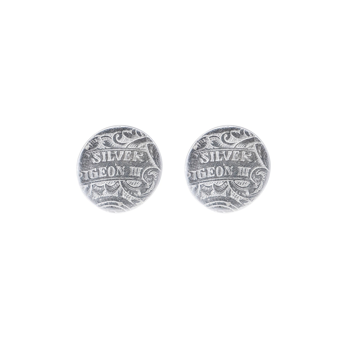 Country Girl silver studs - medium