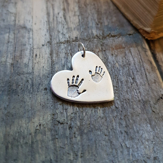 Large Charm With Two Prints - Bethan Jarvis Fingerprint Jewellery